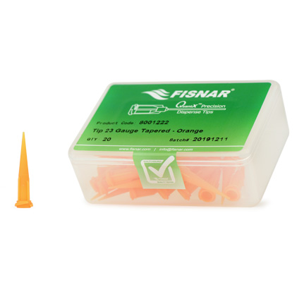 Fisnar QuantX™ 8001222 Single Tapered Dispensing Tip Orange 1.25 in x 23 ga