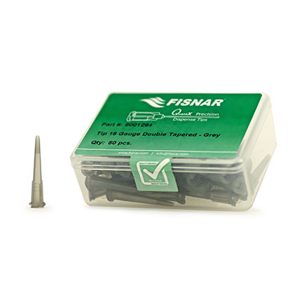 Fisnar QuantX™ 8001264 Luer Lock Double Tapered Tip Gray 1.25 in x 16 ga