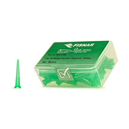 Fisnar QuantX™ 8001265 Luer Lock Double Tapered Tip Green 1.25 in x 18 ga