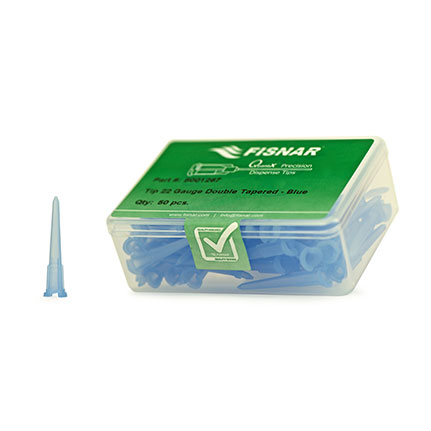 Fisnar QuantX™ 8001267 Luer Lock Double Tapered Tip Blue 1.25 in x 22 ga