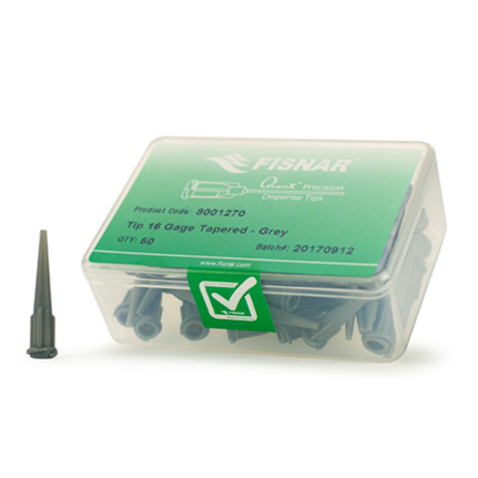 Fisnar QuantX™ 8001270 Tapered Dispensing Tip Gray 16 ga