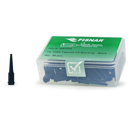 Fisnar QuantX™ 8001278 UV Block Tapered Dispensing Tip Black 14 ga