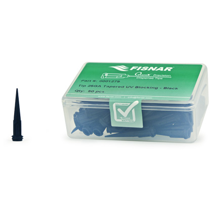 Fisnar QuantX™ 8001279 UV Block Tapered Dispensing Tip Black 25 ga