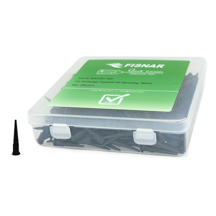 Fisnar QuantX™ 8001281-500 UV Block Tapered Dispensing Tip Black 16 ga