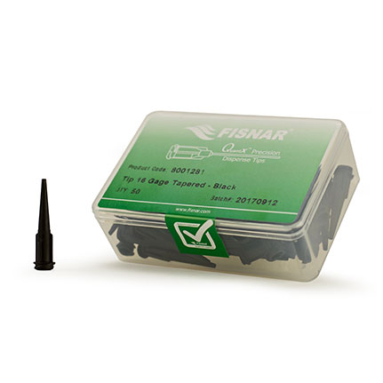 Fisnar QuantX™ 8001281 UV Block Tapered Dispensing Tip Black 16 ga
