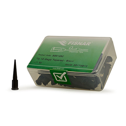 Fisnar QuantX™ 8001282 UV Block Tapered Dispensing Tip Black 18 ga