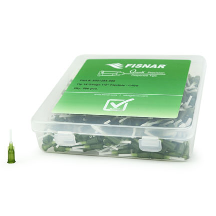 Fisnar QuantX™ 8001293-500 Flexible Dispensing Tip Green 1.5 in x 18 ga