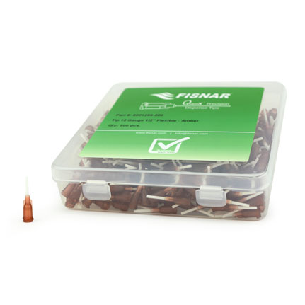 Fisnar QuantX™ 8001286-500 Flexible Dispensing Tip Amber 0.5 in x 15 ga