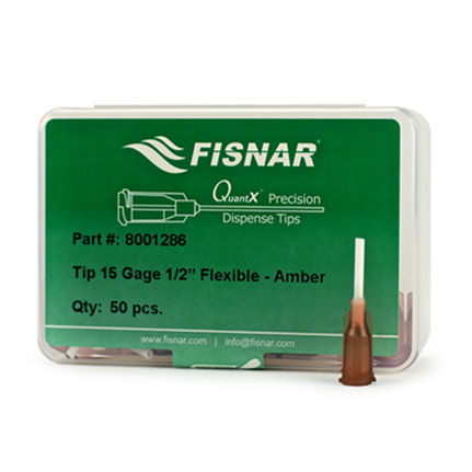 Fisnar QuantX™ 8001286 Flexible Dispensing Tip Amber 0.5 in x 15 ga