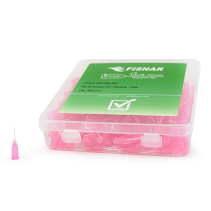 Fisnar QuantX™ 8001288-500 Flexible Dispensing Tip Pink 0.5 in x 20 ga
