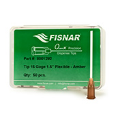 Fisnar QuantX™ 8001292 Flexible Dispensing Tip Amber 1.5 in x 15 ga