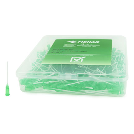 Fisnar QuantX™ 8001293-500 Flexible Dispensing Tip Green 1.5 in x 18 ga