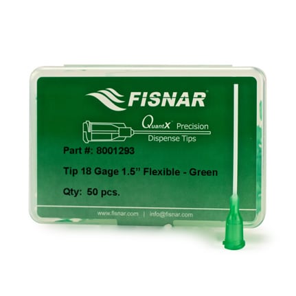 Fisnar QuantX™ 8001293 Flexible Dispensing Tip Green 1.5 in x 18 ga