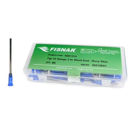 Fisnar QuantX™ 8001314 Straight Blunt End Needle Navy 2 in x 12 ga