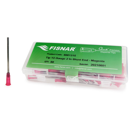 Fisnar QuantX™ 8001315 Straight Blunt End Needle Magenta 2 in x 13 ga