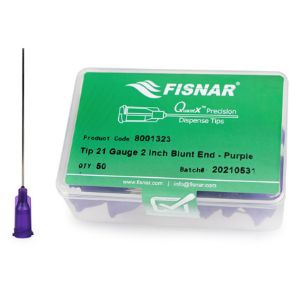Fisnar QuantX™ 8001323 Straight Blunt End Needle Purple 2 in x 21 ga