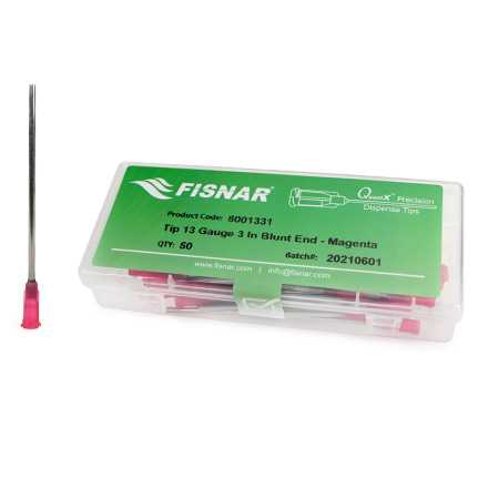 Fisnar QuantX™ 8001331 Straight Blunt End Needle Magenta 3 in x 13 ga