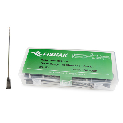 Fisnar QuantX™ 8001334 Straight Blunt End Needle Black 3 in x 16 ga