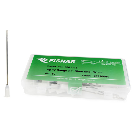 Fisnar QuantX™ 8001335 Straight Blunt End Needle White 3 in x 17 ga