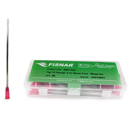 Fisnar QuantX™ 8001342 Straight Blunt End Needle Magenta 4 in x 13 ga
