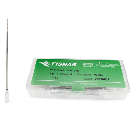 Fisnar QuantX™ 8001346 Straight Blunt End Needle White 4 in x 17 ga