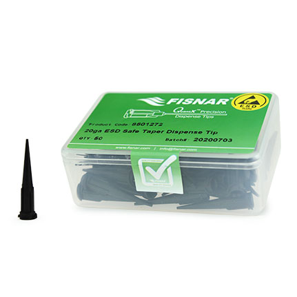 Fisnar QuantX™ 8501272 ESD Safe Tapered Dispense Tip Black 20 ga