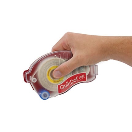 Glue Dots QuikDot Pro Dispenser 600 patterns per roll, 4 roll Kit