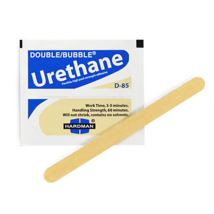 Hardman DOUBLE/BUBBLE Urethane D-85 Adhesive Blue-Beige Package 3.5 g Packet