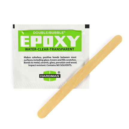Hardman DOUBLE/BUBBLE Water-Clear Epoxy Green Package 3.5 g Packet