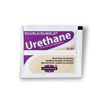 Hardman DOUBLE/BUBBLE Urethane A-85 Adhesive Purple-Beige Package 3.5 g Packet