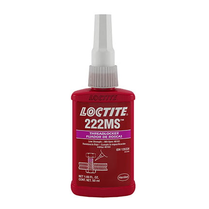 Henkel Loctite 222MS Threadlocker Anaerobic Adhesive Purple 50 mL Bottle