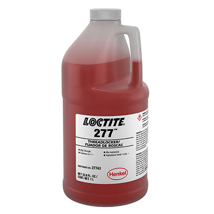 Henkel Loctite 277 Acrylic Anaerobic Threadlocker Red 1 L Bottle