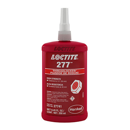 Henkel Loctite 277 Acrylic Anaerobic Threadlocker Red 250 mL Bottle