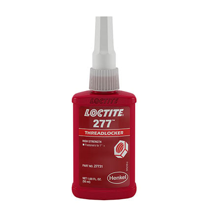 Henkel Loctite 277 Acrylic Anaerobic Threadlocker Red 50 mL Bottle