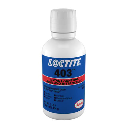 Henkel Loctite 403 Low Odor Low Bloom Instant Adhesive Clear 1 lb Bottle