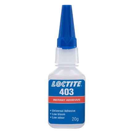 Henkel Loctite 403 Low Odor Low Bloom Instant Adhesive Clear 20 g Bottle
