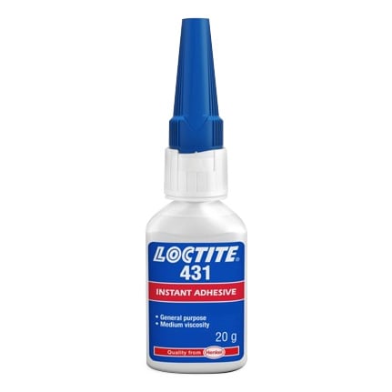 Henkel Loctite 431 Cyanoacrylate Instant Adhesive Clear 20 g Bottle