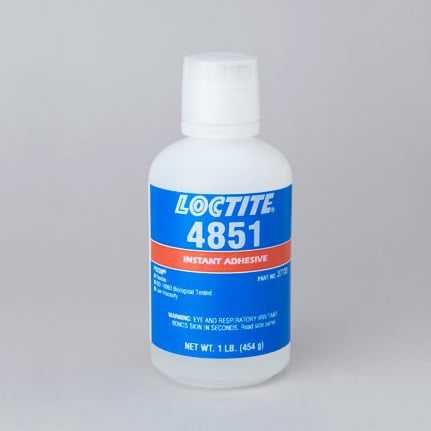 Henkel Loctite 4851 Medical Device Instant Adhesive Flexible Low Viscosity Clear 1 lb Bottle