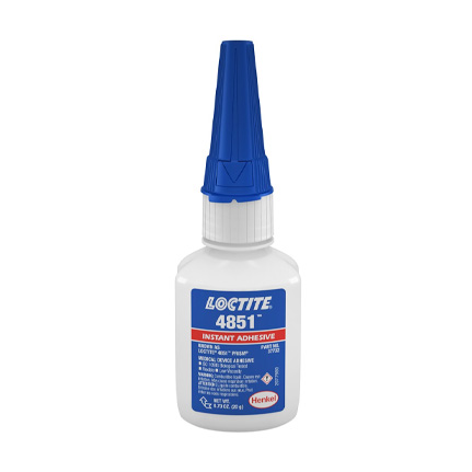 Henkel Loctite 4851 Medical Device Instant Adhesive Flexible Low Viscosity Clear 20 g Bottle