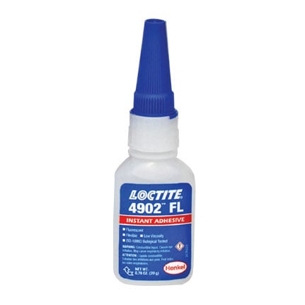 Henkel Loctite 4902 FL Fluorescent Cyanoacrylate Adhesive Clear 20 g Bottle