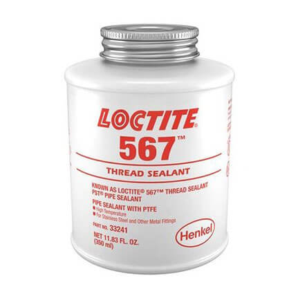 Henkel Loctite 567 Low Strength Threadlocker Off-White 350 mL Brush Top Can