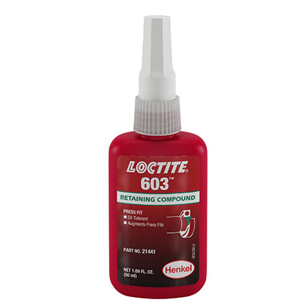 Henkel Loctite 603 Retaining Compound Press Fit Green 50 mL Bottle