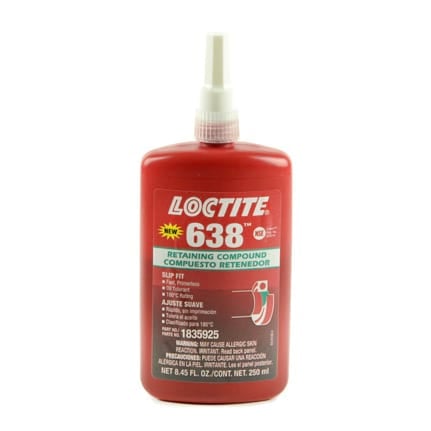 Henkel Loctite 638 Retaining Compound Slip Fit Green 250 mL Bottle