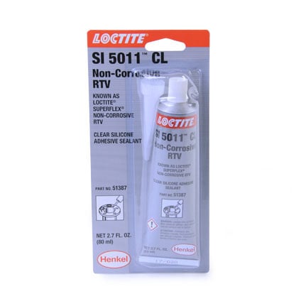 Henkel Loctite SI 5011CL Non-Corrosive RTV Silicone Clear 80 mL Tube