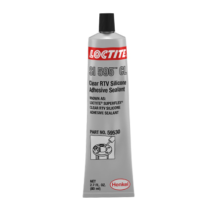 Henkel Loctite SI 595 RTV Silicone Adhesive Sealant Clear 80 mL Tube
