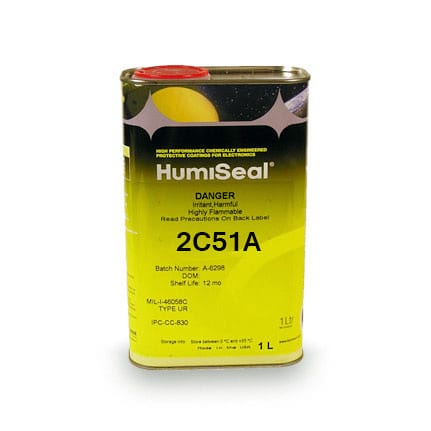 HumiSeal 2C51 Silicone High Strength Encapsulating Gel Part A Yellow 1 L Can
