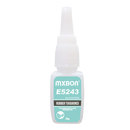 MXBON E5243 Rubber Toughened Cyanoacrylate Adhesive Clear 20 g Bottle