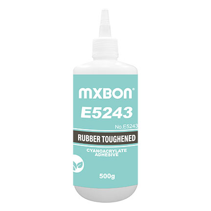 MXBON E5243 Rubber Toughened Cyanoacrylate Adhesive Clear 500 g Bottle