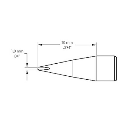 OKi PHT-650315 Fine Chisel Tip 1 mm x 10 mm