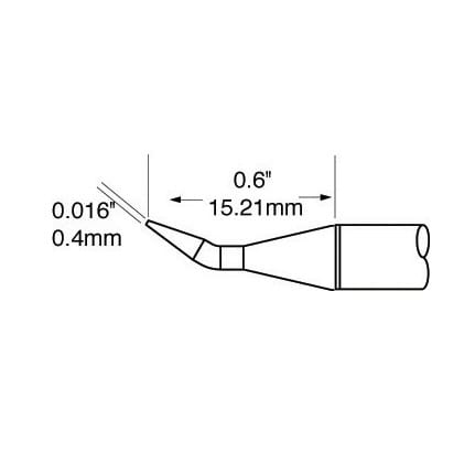 OKi SFP-CNB04 Conical Bent Cartridge 0.4 mm x 15.21 mm